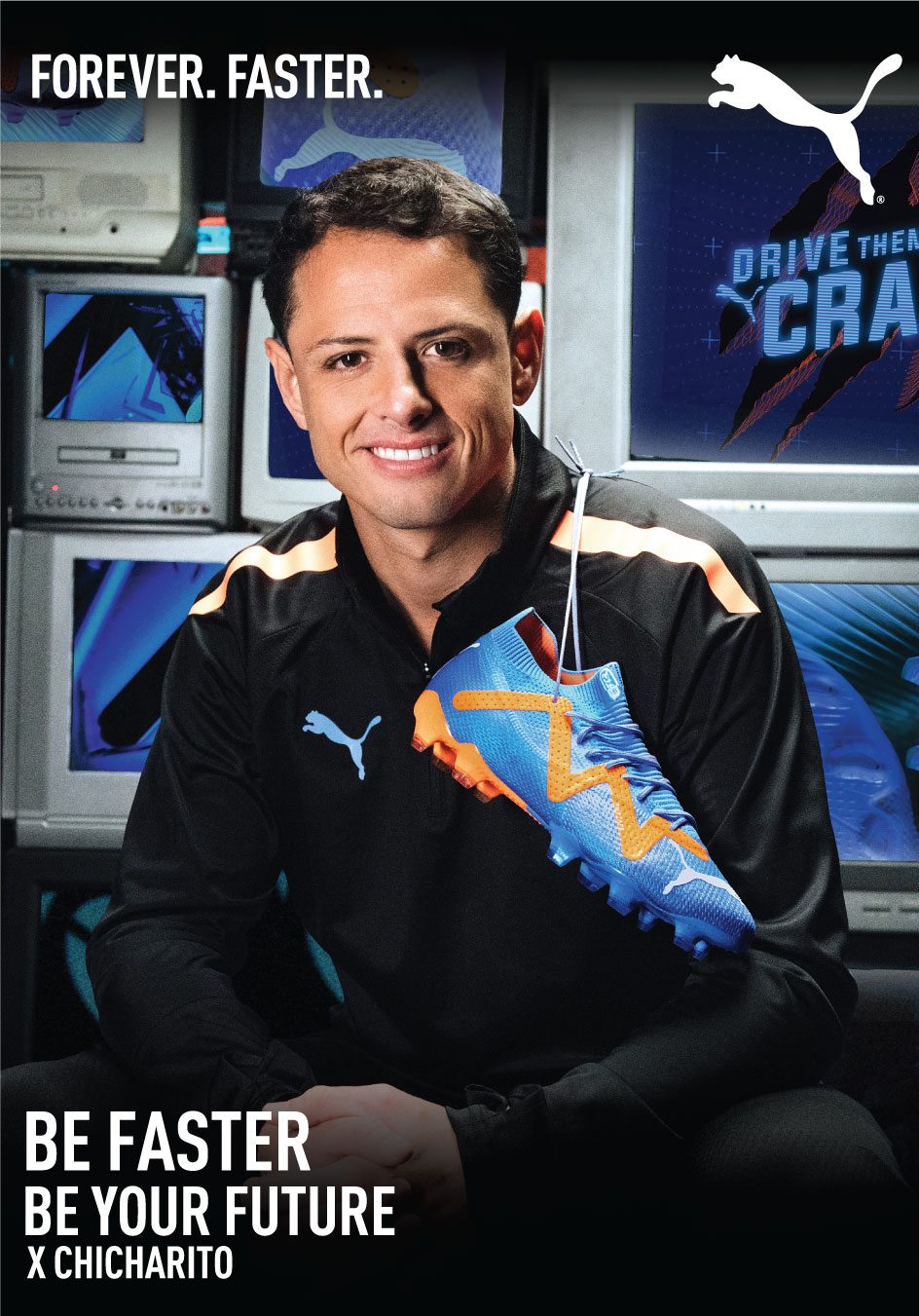 Chicharito Hernández Forever Faster campaign poster